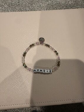 Little Words Project Auntie Beaded Stretch Bracelet